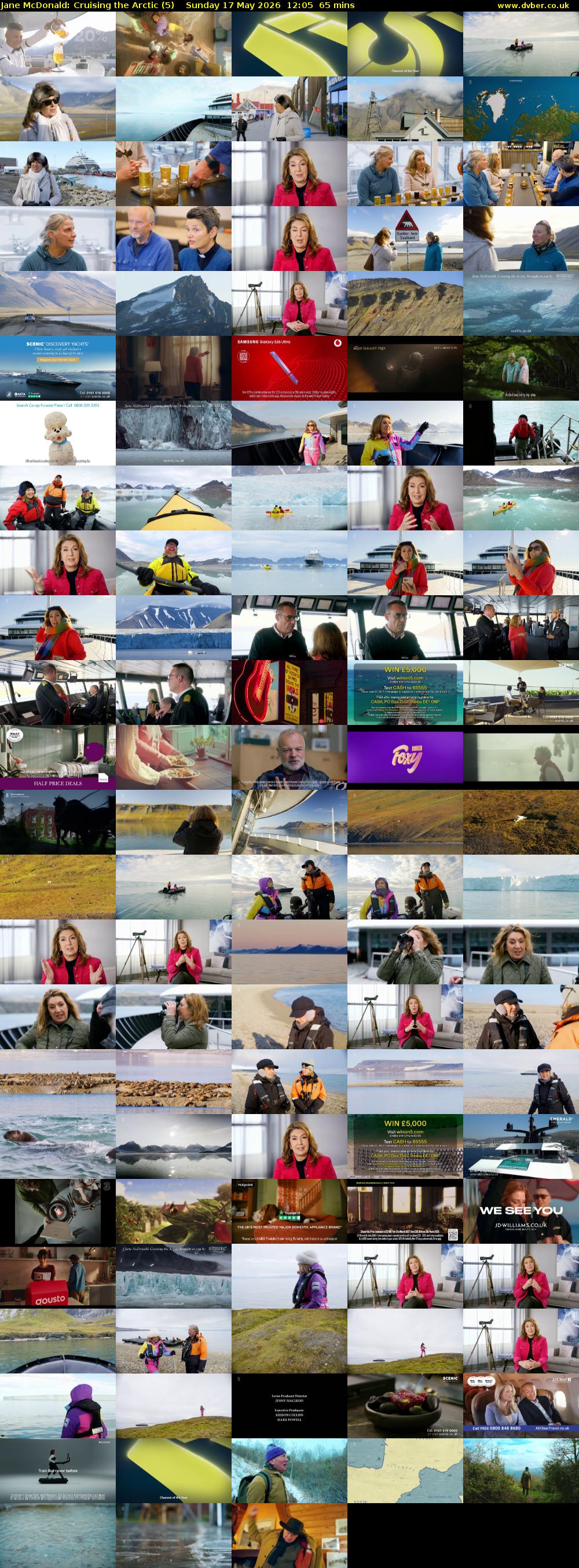 Jane McDonald: Cruising the Arctic (5) Sunday 17 May 2026 12:05 - 13:10