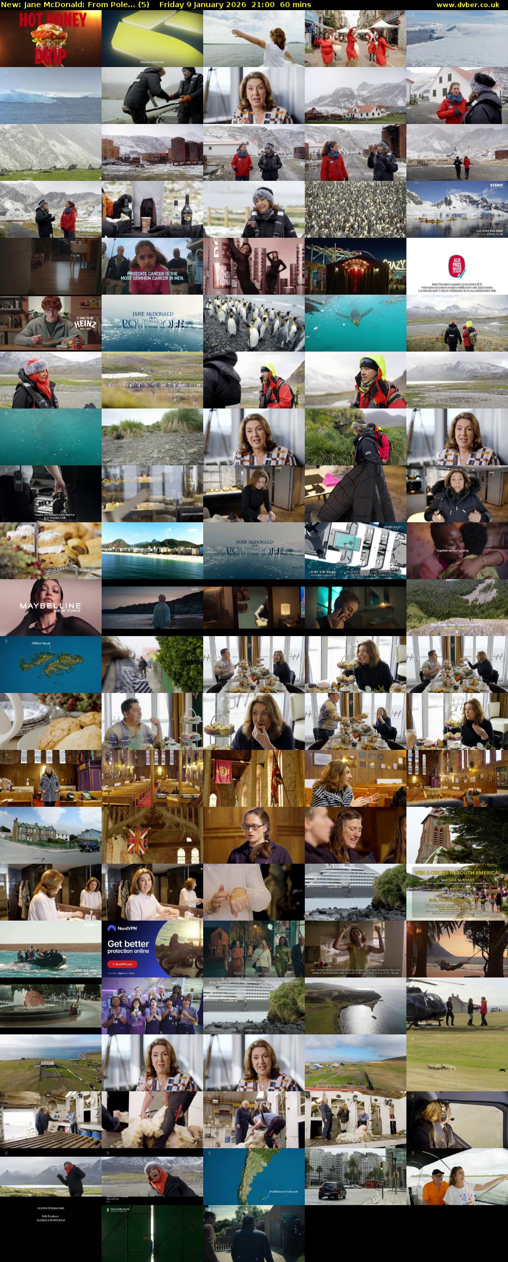 Jane McDonald: From Pole... (5) Friday 9 January 2026 21:00 - 22:00