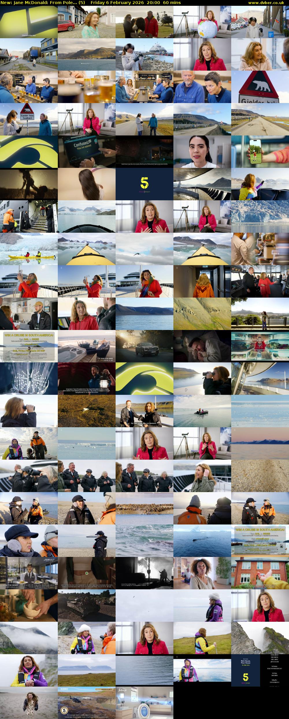 Jane McDonald: From Pole... (5) Friday 6 February 2026 20:00 - 21:00