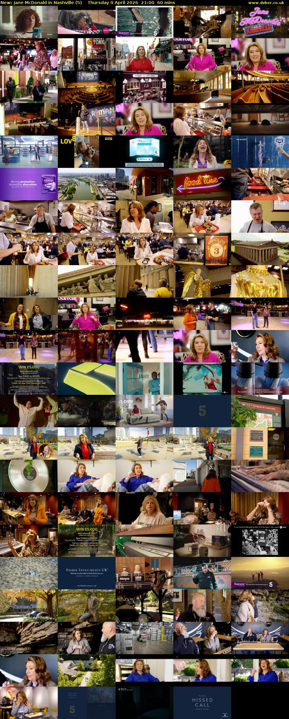 Jane McDonald in Nashville (5) Thursday 9 April 2026 21:00 - 22:00