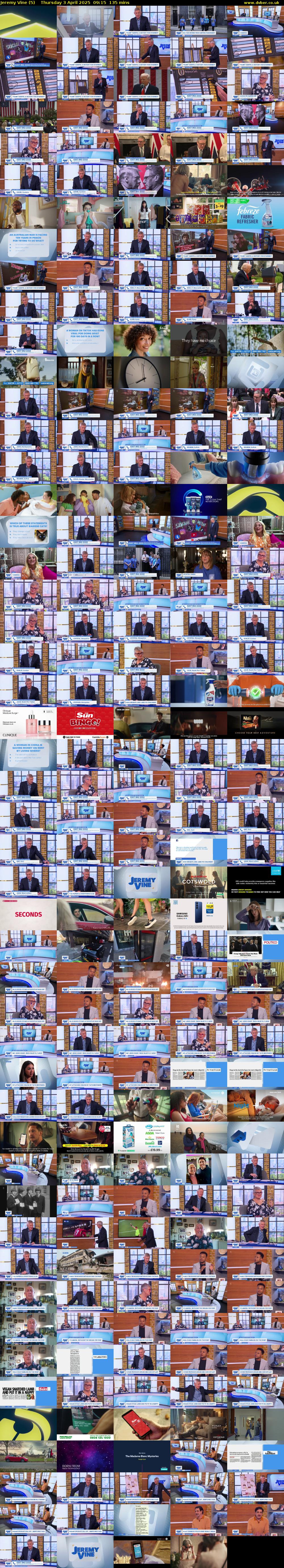 Jeremy Vine (5) Thursday 3 April 2025 09:15 - 11:30