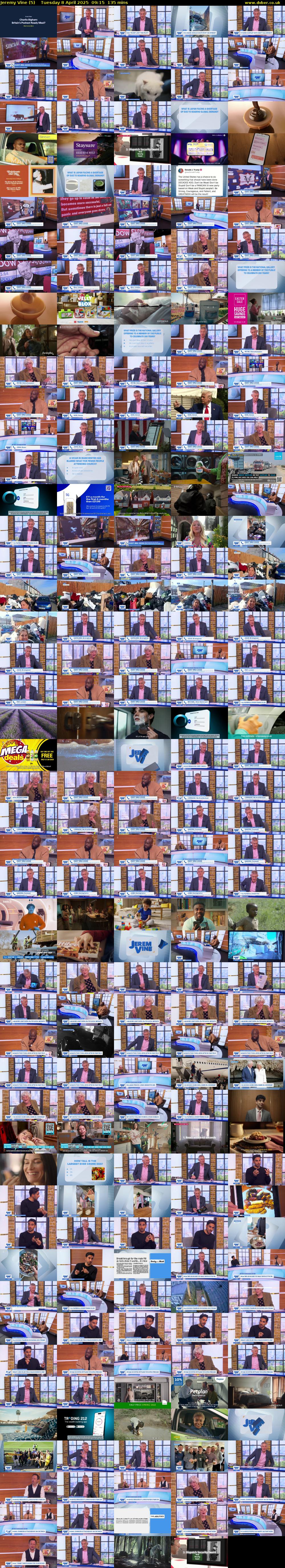 Jeremy Vine (5) Tuesday 8 April 2025 09:15 - 11:30
