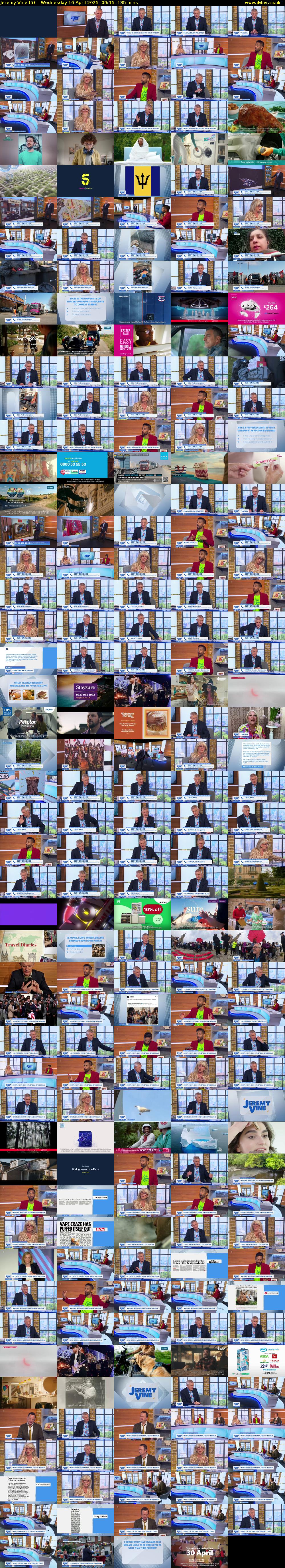 Jeremy Vine (5) Wednesday 16 April 2025 09:15 - 11:30