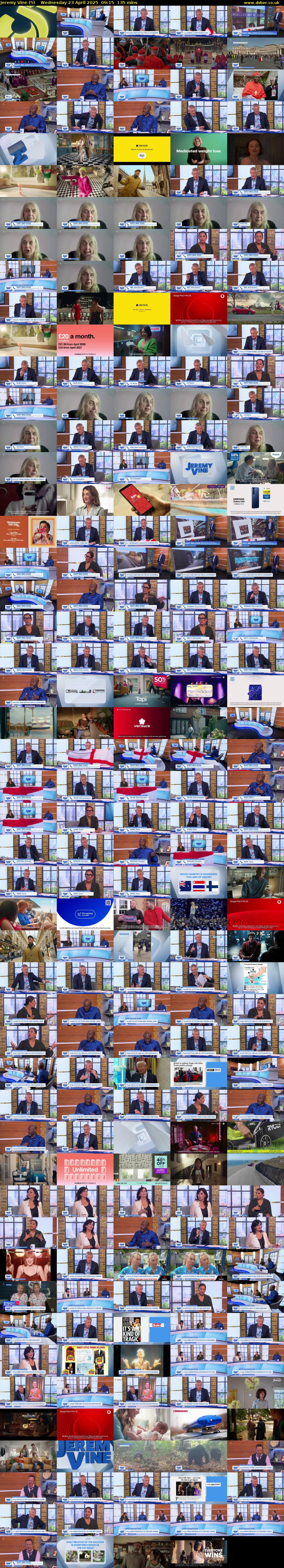 Jeremy Vine (5) Wednesday 23 April 2025 09:15 - 11:30