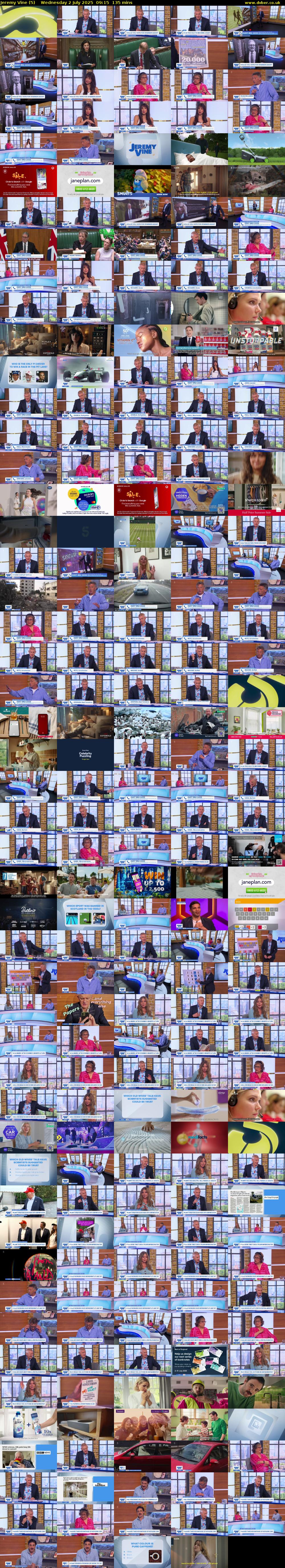 Jeremy Vine (5) Wednesday 2 July 2025 09:15 - 11:30