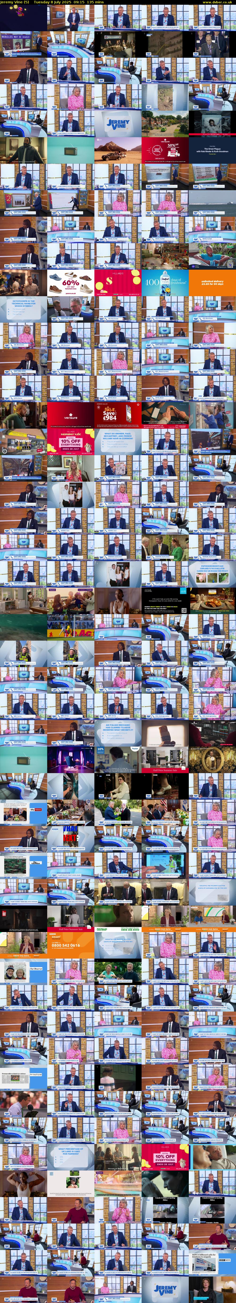 Jeremy Vine (5) Tuesday 8 July 2025 09:15 - 11:30