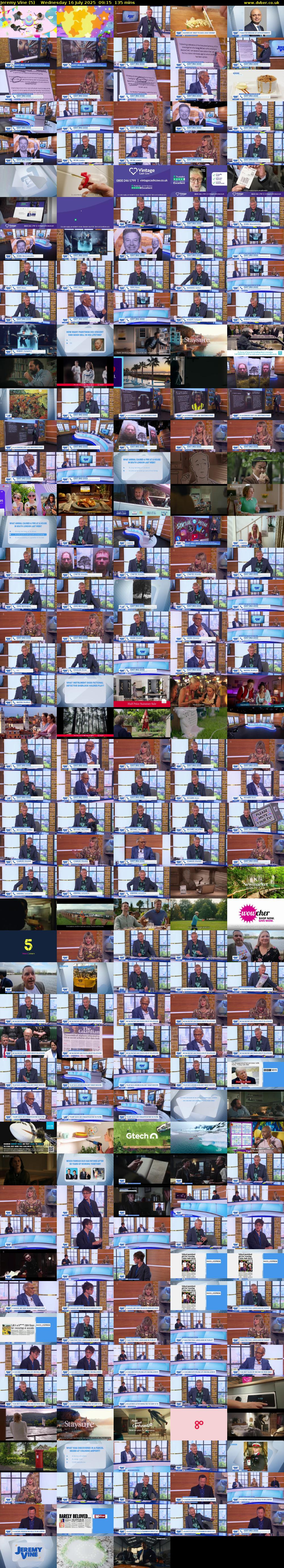 Jeremy Vine (5) Wednesday 16 July 2025 09:15 - 11:30