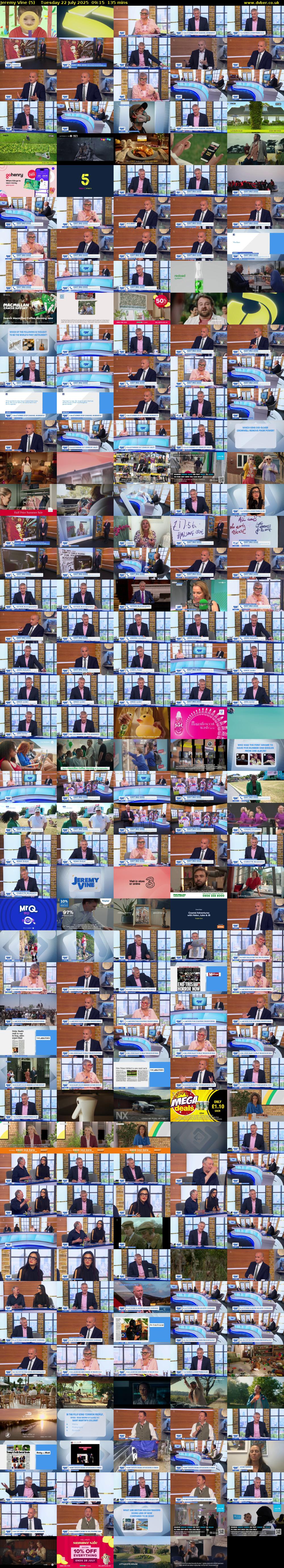 Jeremy Vine (5) Tuesday 22 July 2025 09:15 - 11:30
