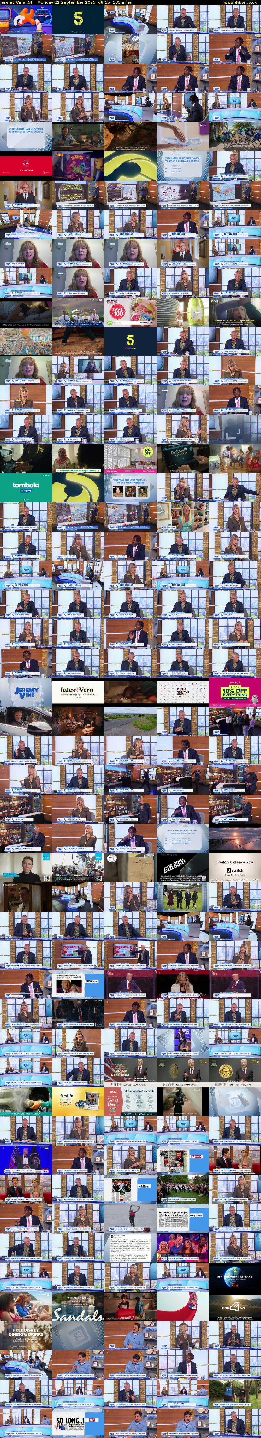 Jeremy Vine (5) Monday 22 September 2025 09:15 - 11:30