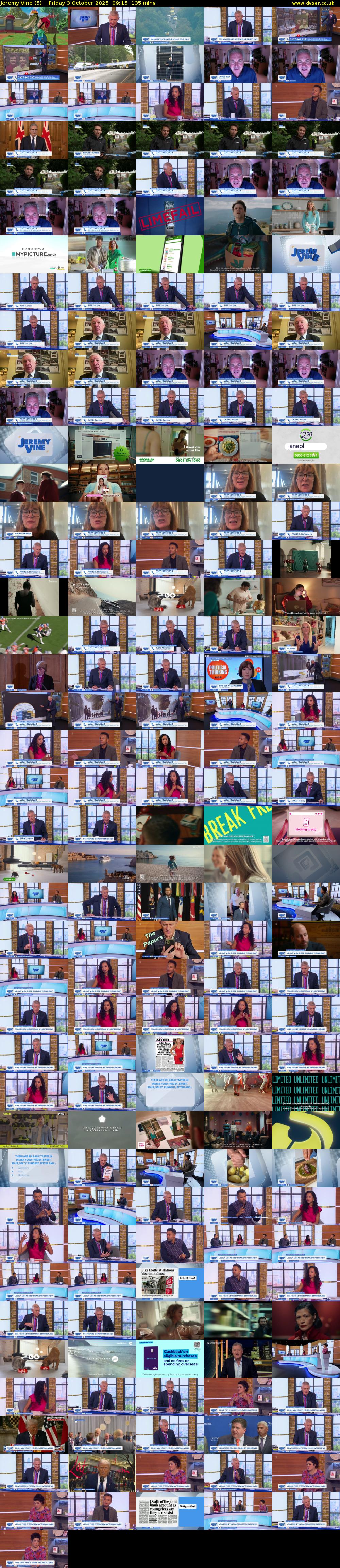 Jeremy Vine (5) Friday 3 October 2025 09:15 - 11:30