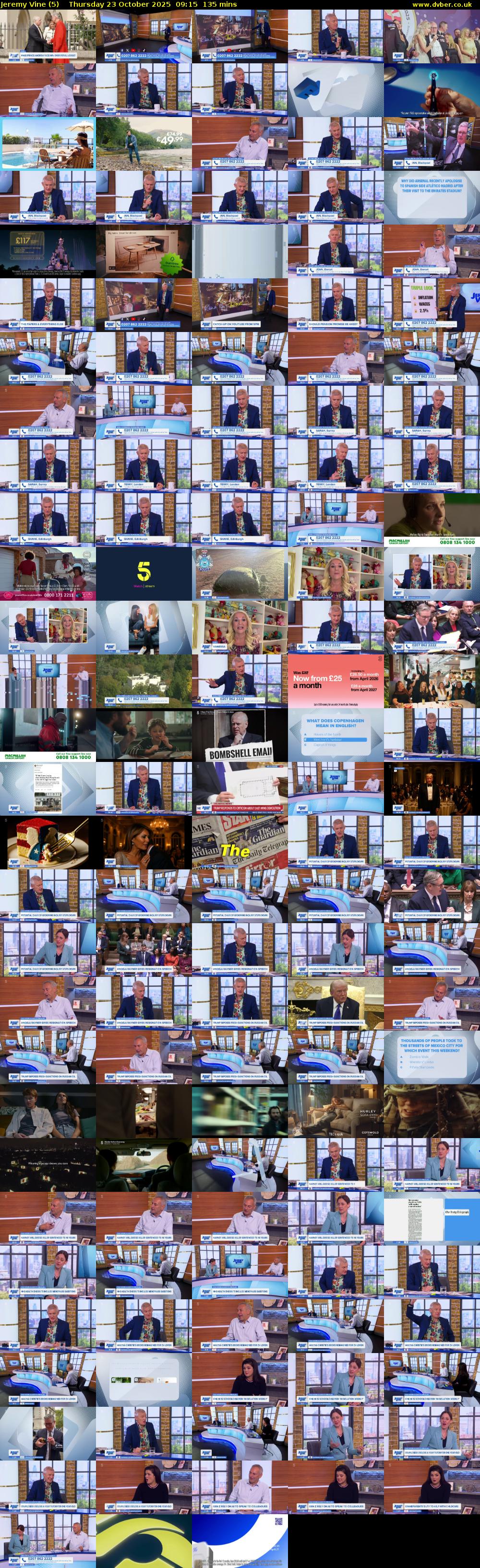 Jeremy Vine (5) Thursday 23 October 2025 09:15 - 11:30