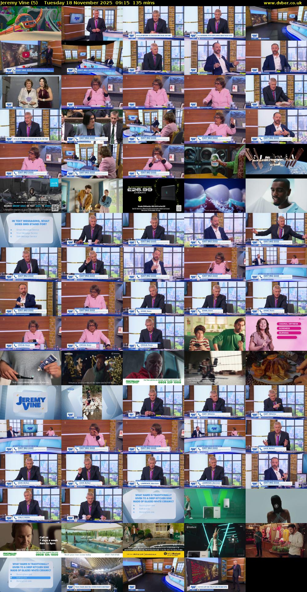 Jeremy Vine (5) Tuesday 18 November 2025 09:15 - 11:30