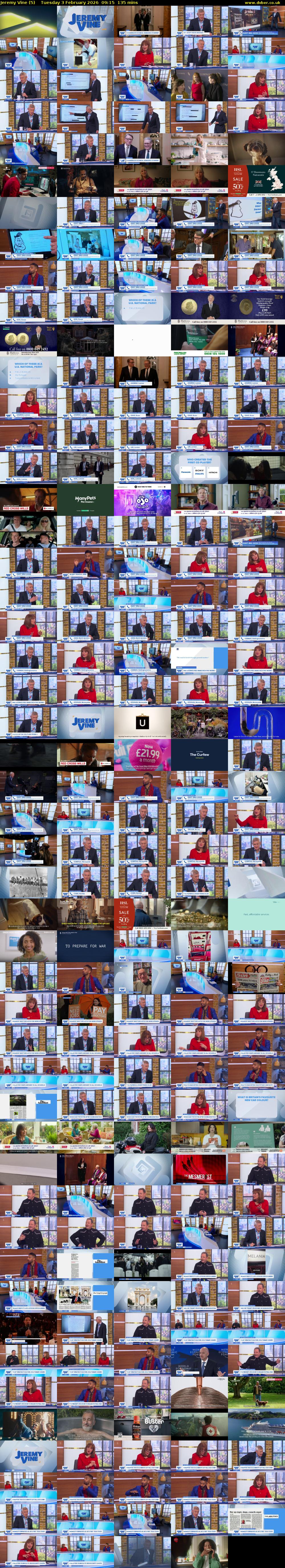 Jeremy Vine (5) Tuesday 3 February 2026 09:15 - 11:30