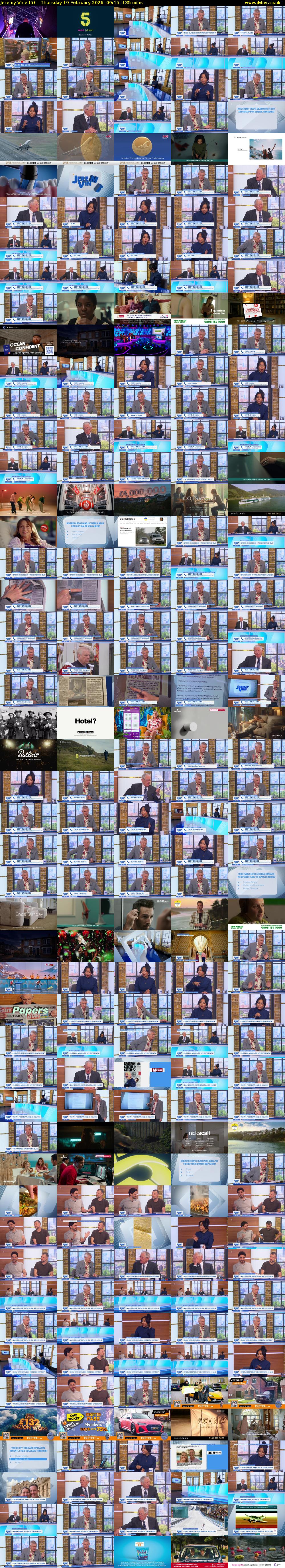 Jeremy Vine (5) Thursday 19 February 2026 09:15 - 11:30