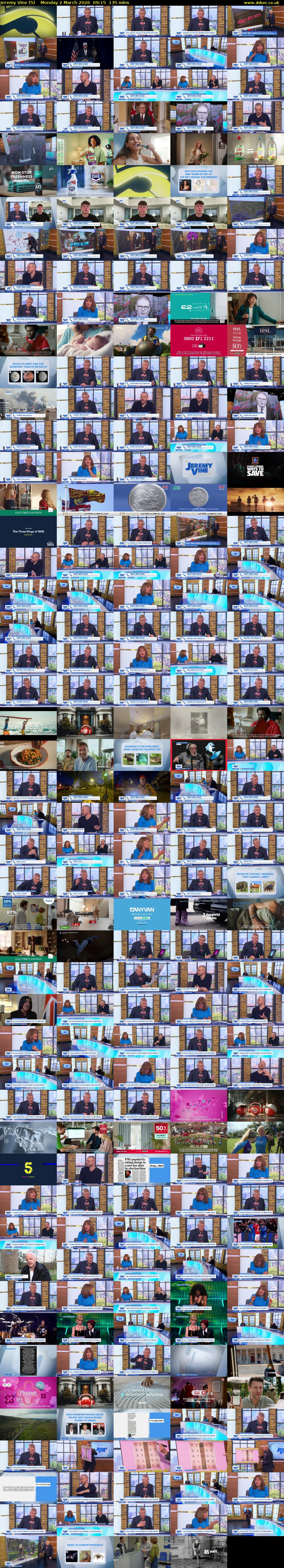 Jeremy Vine (5) Monday 2 March 2026 09:15 - 11:30