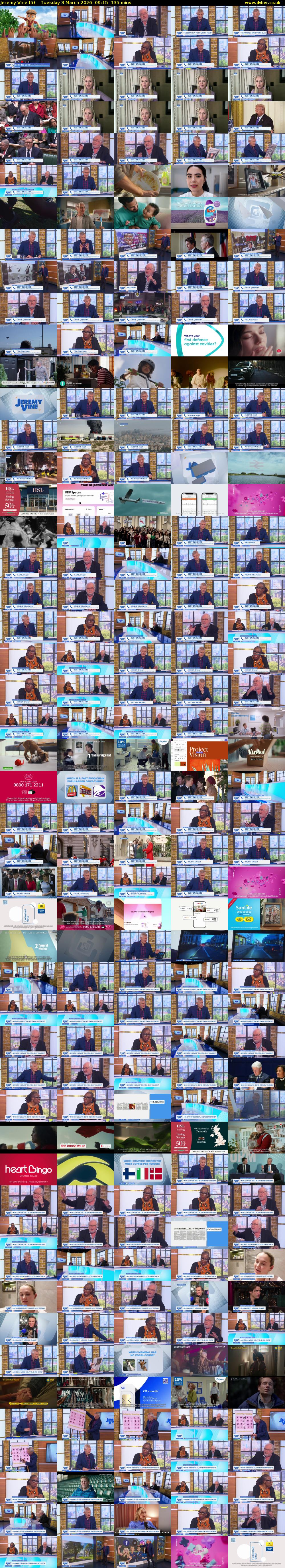 Jeremy Vine (5) Tuesday 3 March 2026 09:15 - 11:30