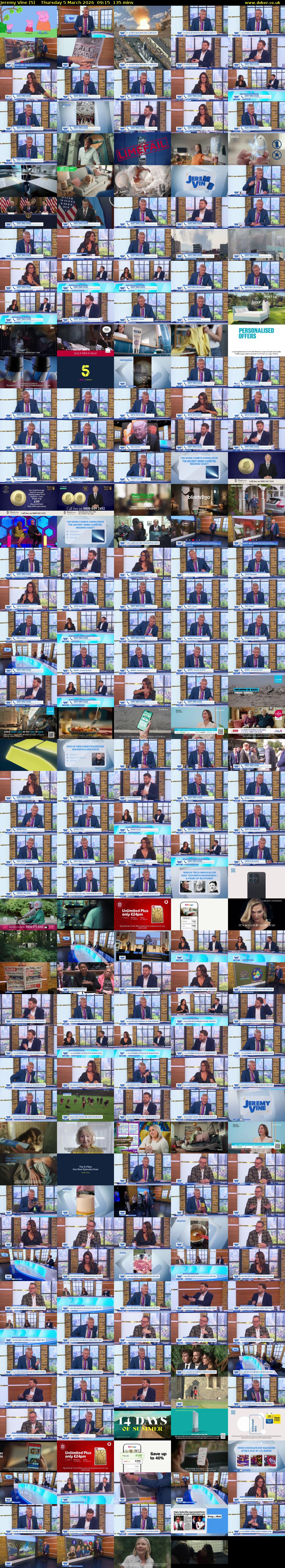 Jeremy Vine (5) Thursday 5 March 2026 09:15 - 11:30