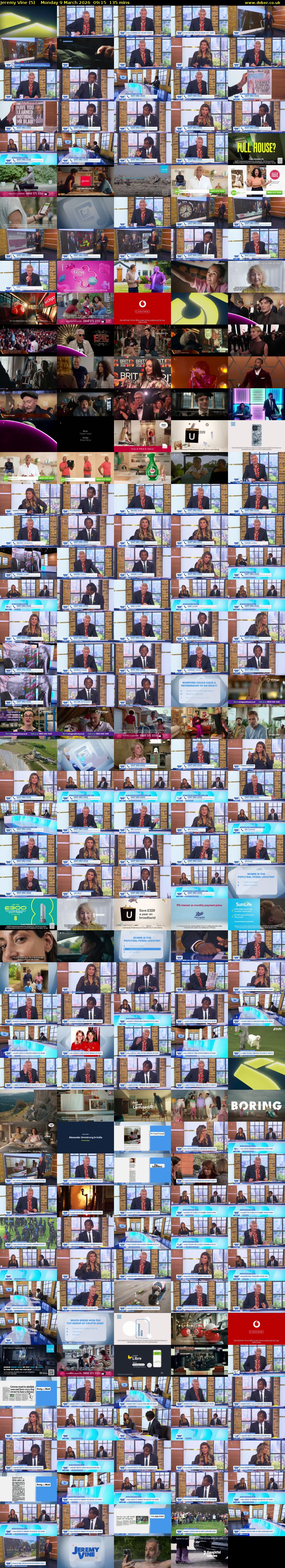 Jeremy Vine (5) Monday 9 March 2026 09:15 - 11:30