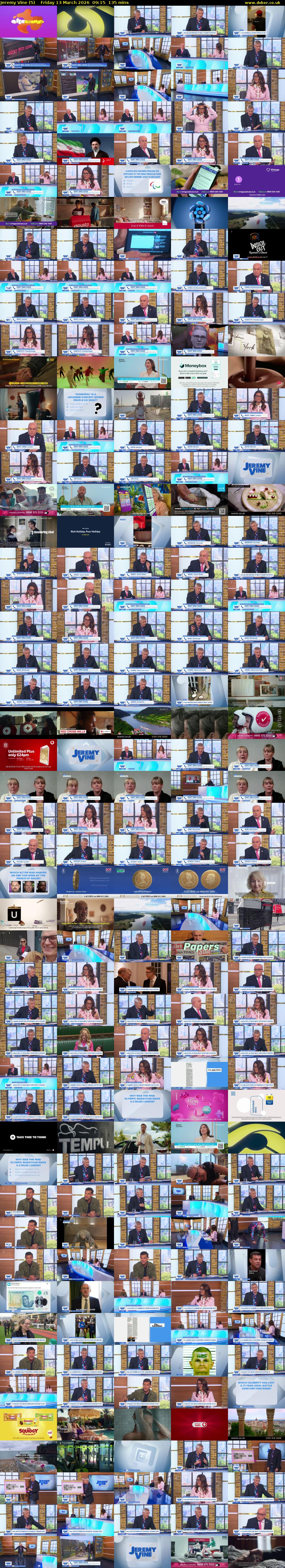 Jeremy Vine (5) Friday 13 March 2026 09:15 - 11:30