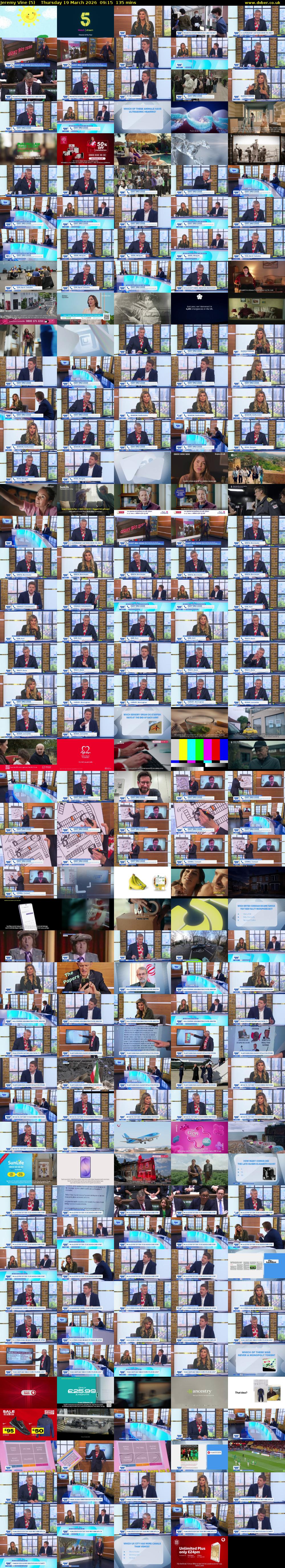 Jeremy Vine (5) Thursday 19 March 2026 09:15 - 11:30