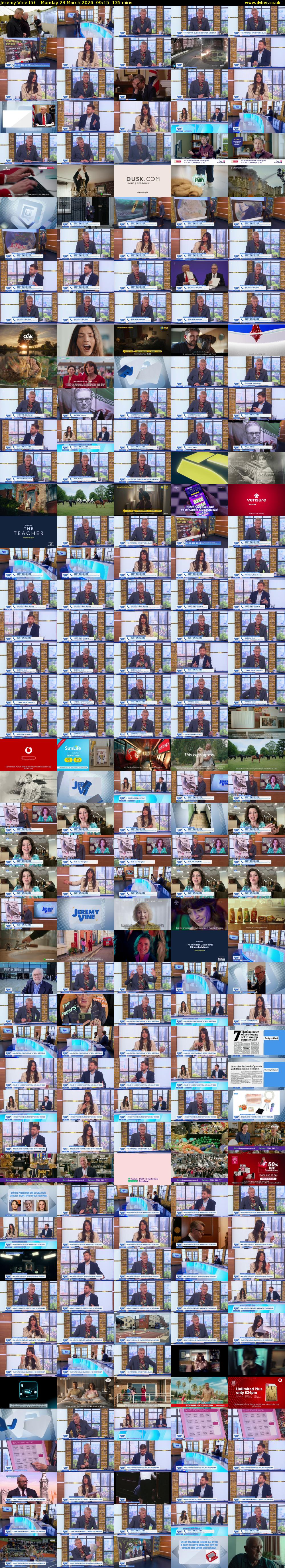 Jeremy Vine (5) Monday 23 March 2026 09:15 - 11:30