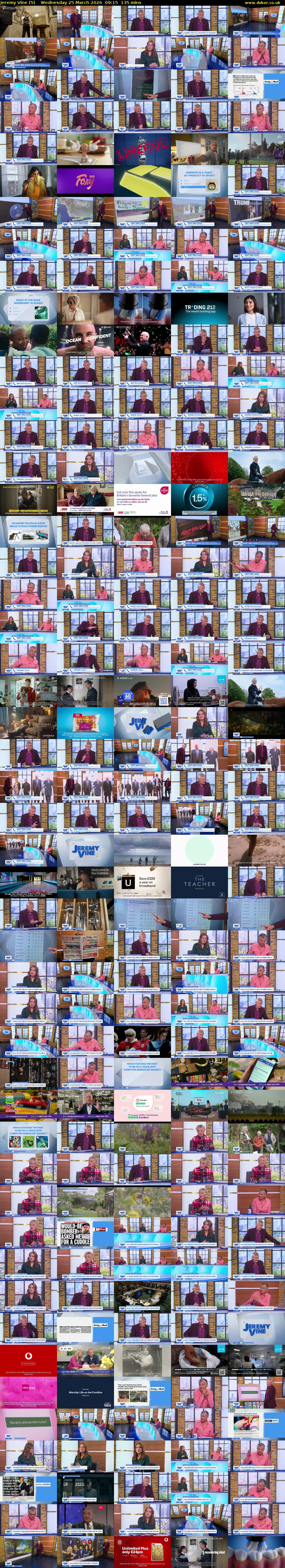 Jeremy Vine (5) Wednesday 25 March 2026 09:15 - 11:30