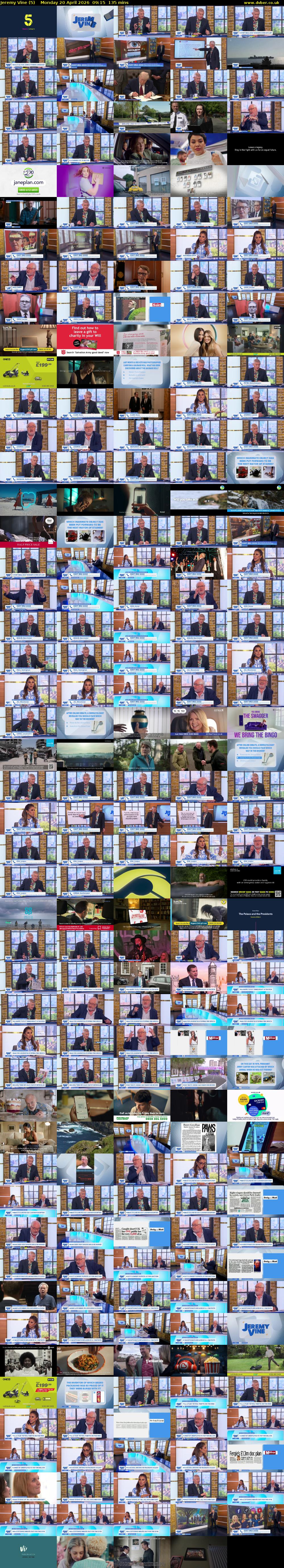 Jeremy Vine (5) Monday 20 April 2026 09:15 - 11:30