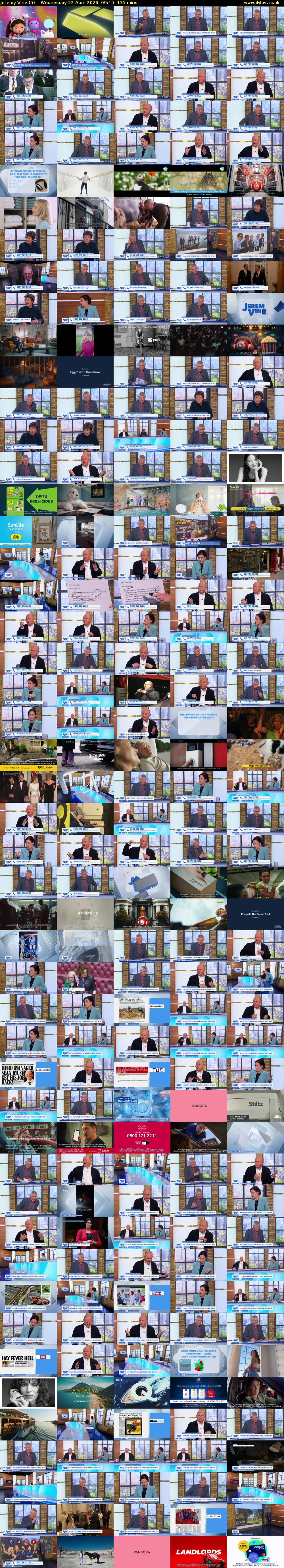 Jeremy Vine (5) Wednesday 22 April 2026 09:15 - 11:30
