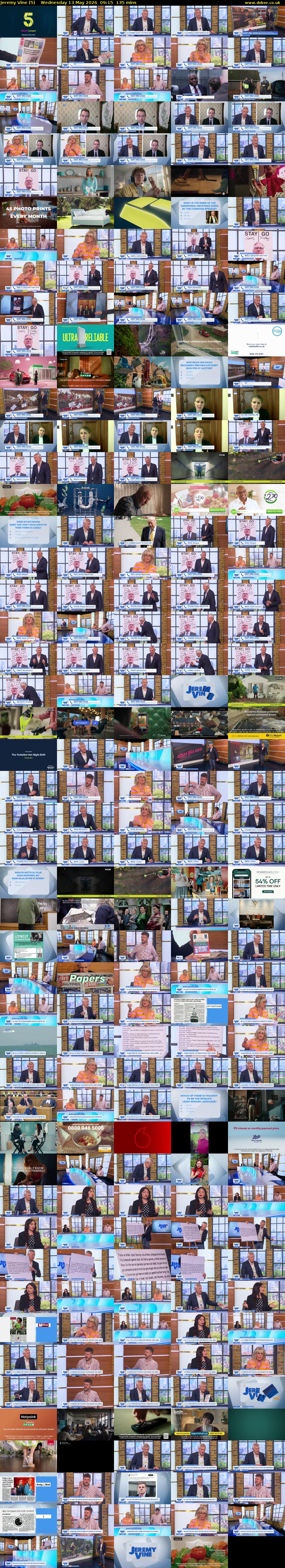 Jeremy Vine (5) Wednesday 13 May 2026 09:15 - 11:30