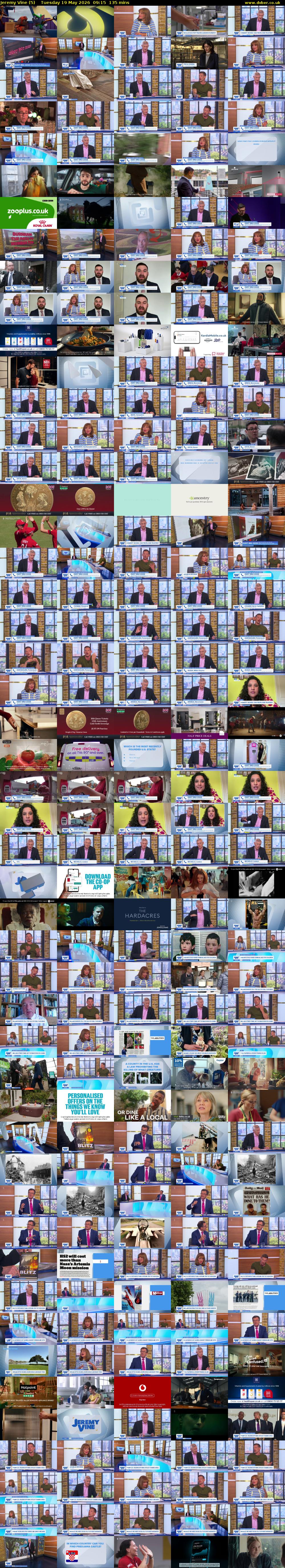 Jeremy Vine (5) Tuesday 19 May 2026 09:15 - 11:30
