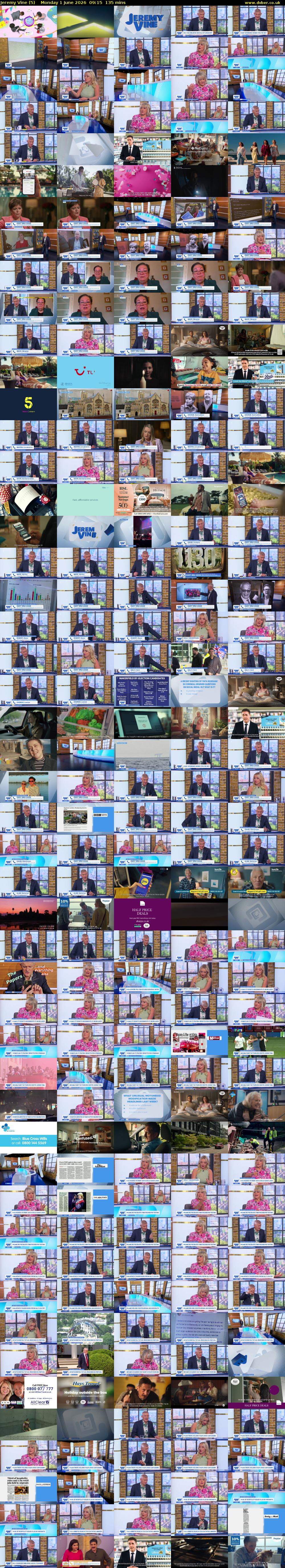 Jeremy Vine (5) Monday 1 June 2026 09:15 - 11:30