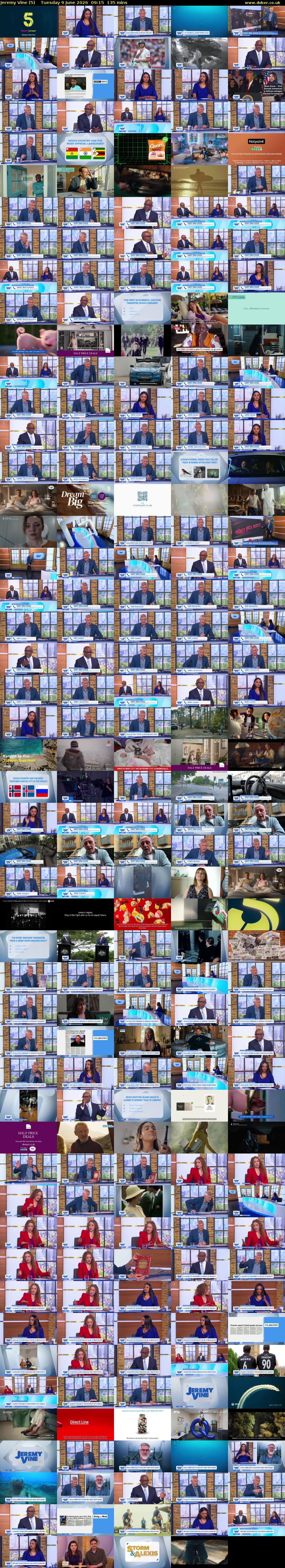 Jeremy Vine (5) Tuesday 9 June 2026 09:15 - 11:30