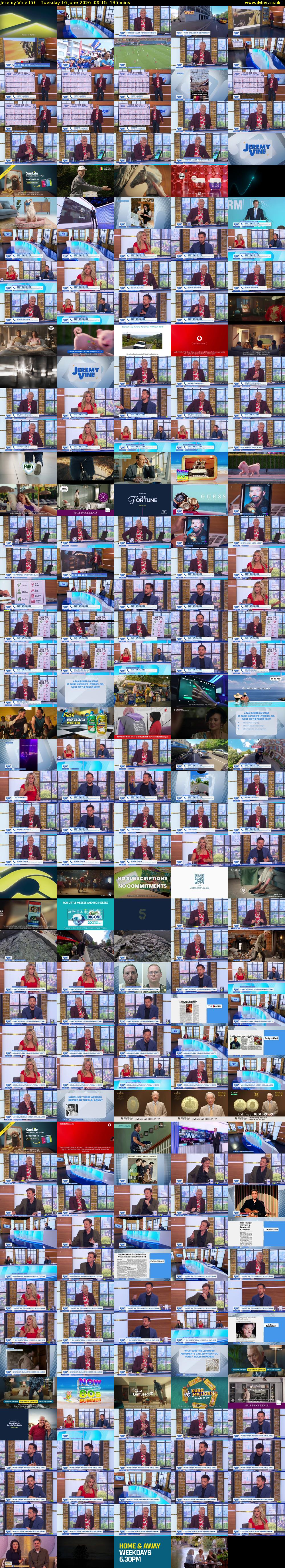Jeremy Vine (5) Tuesday 16 June 2026 09:15 - 11:30