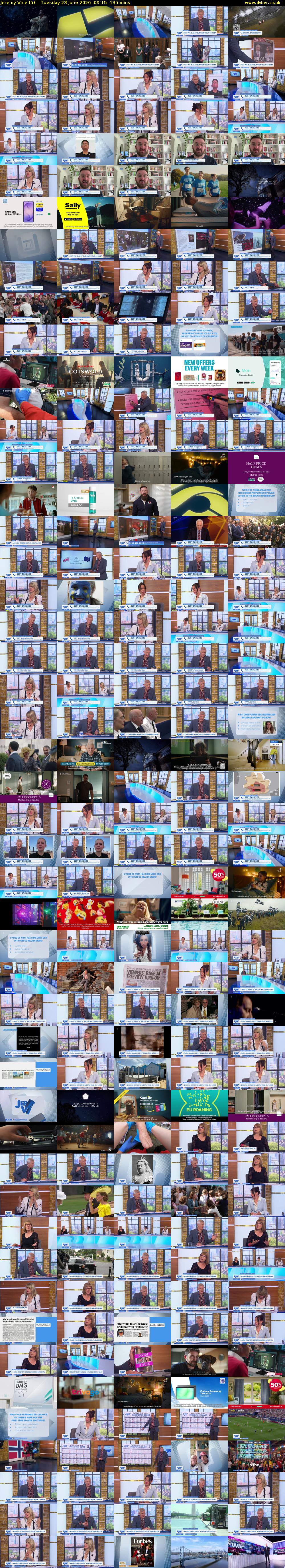 Jeremy Vine (5) Tuesday 23 June 2026 09:15 - 11:30