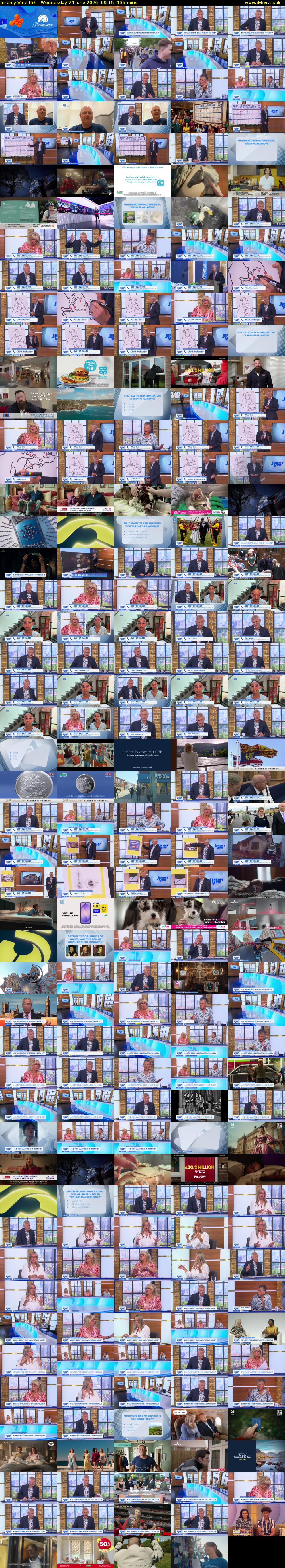 Jeremy Vine (5) Wednesday 24 June 2026 09:15 - 11:30