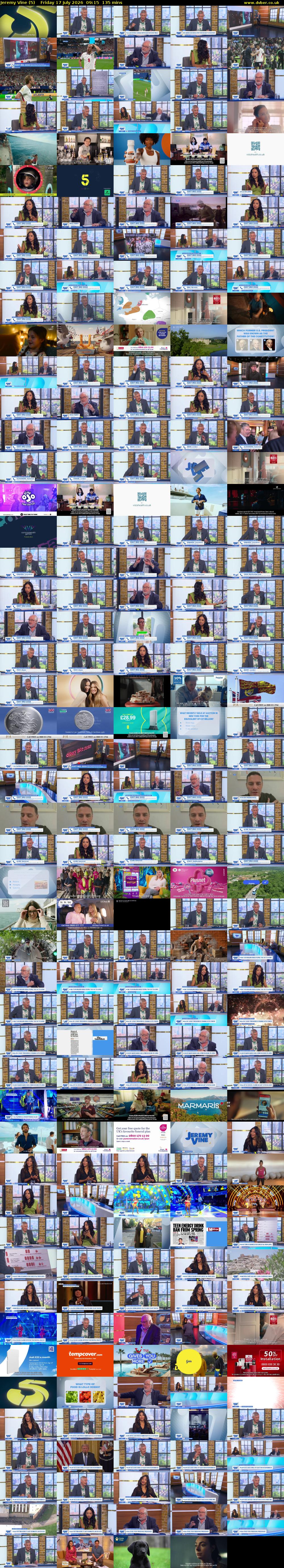 Jeremy Vine (5) Friday 17 July 2026 09:15 - 11:30