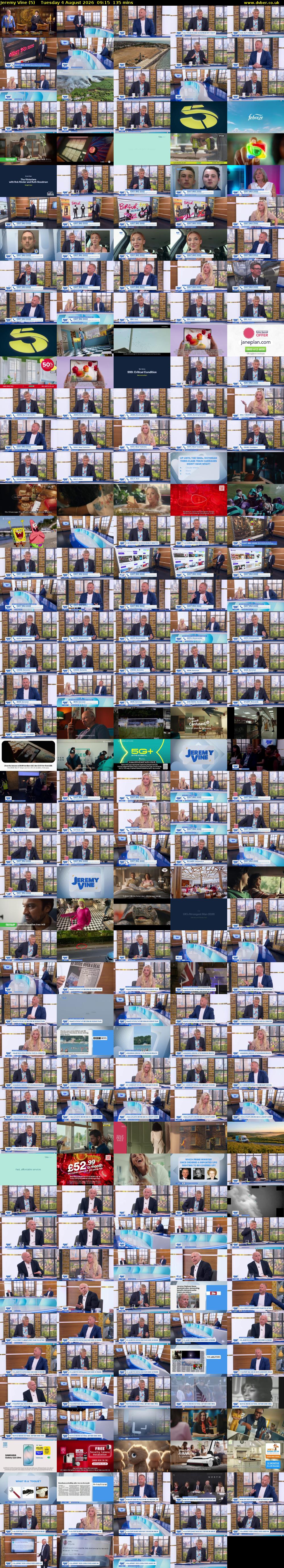 Jeremy Vine (5) Tuesday 4 August 2026 09:15 - 11:30