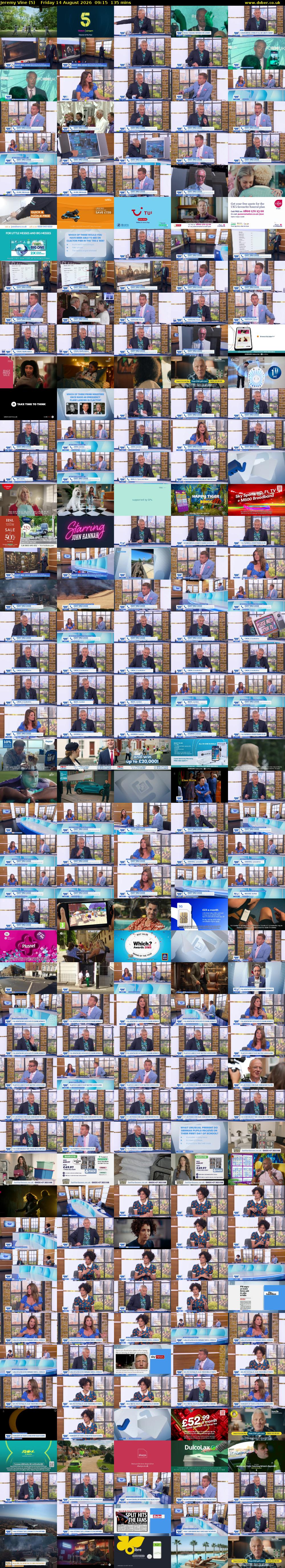 Jeremy Vine (5) Friday 14 August 2026 09:15 - 11:30