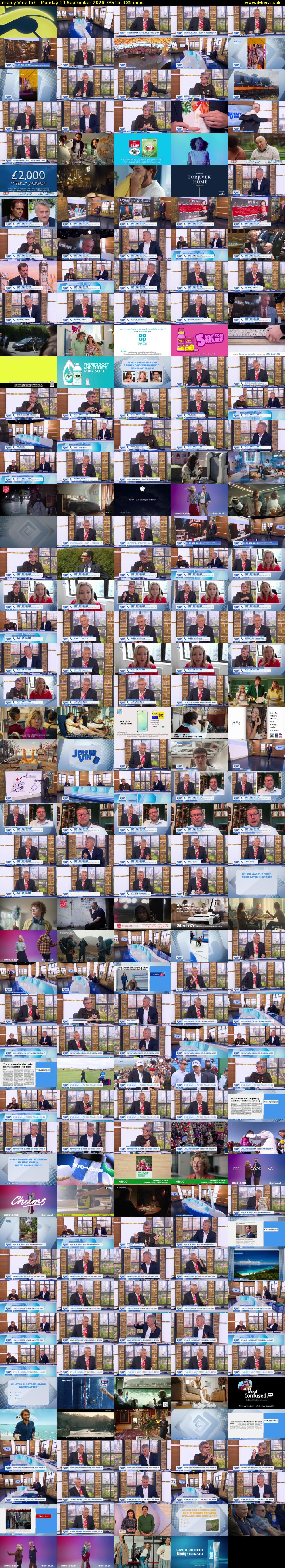 Jeremy Vine (5) Monday 14 September 2026 09:15 - 11:30