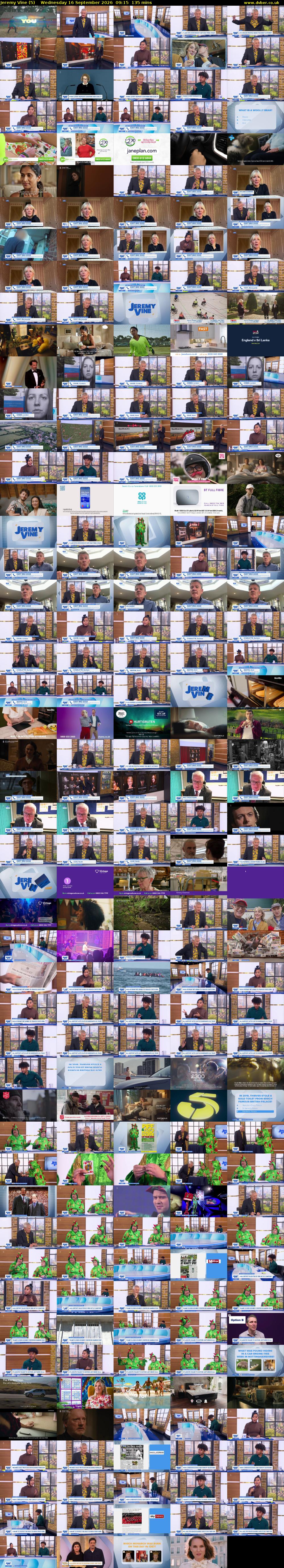 Jeremy Vine (5) Wednesday 16 September 2026 09:15 - 11:30