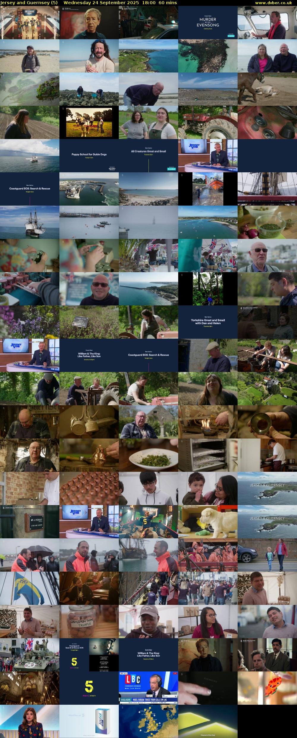 Jersey and Guernsey (5) Wednesday 24 September 2025 18:00 - 19:00
