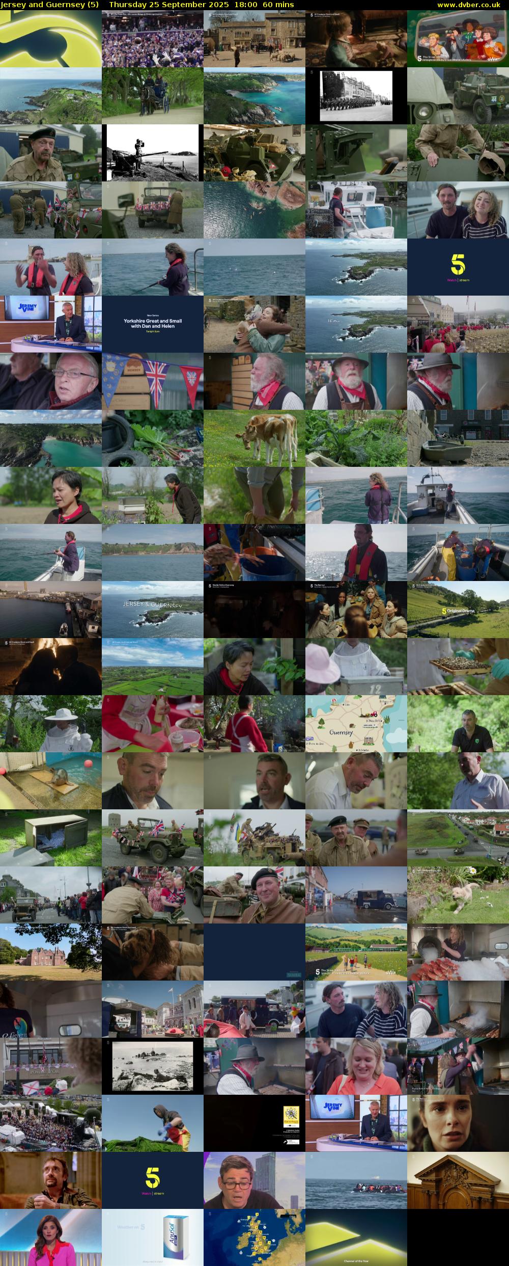 Jersey and Guernsey (5) Thursday 25 September 2025 18:00 - 19:00