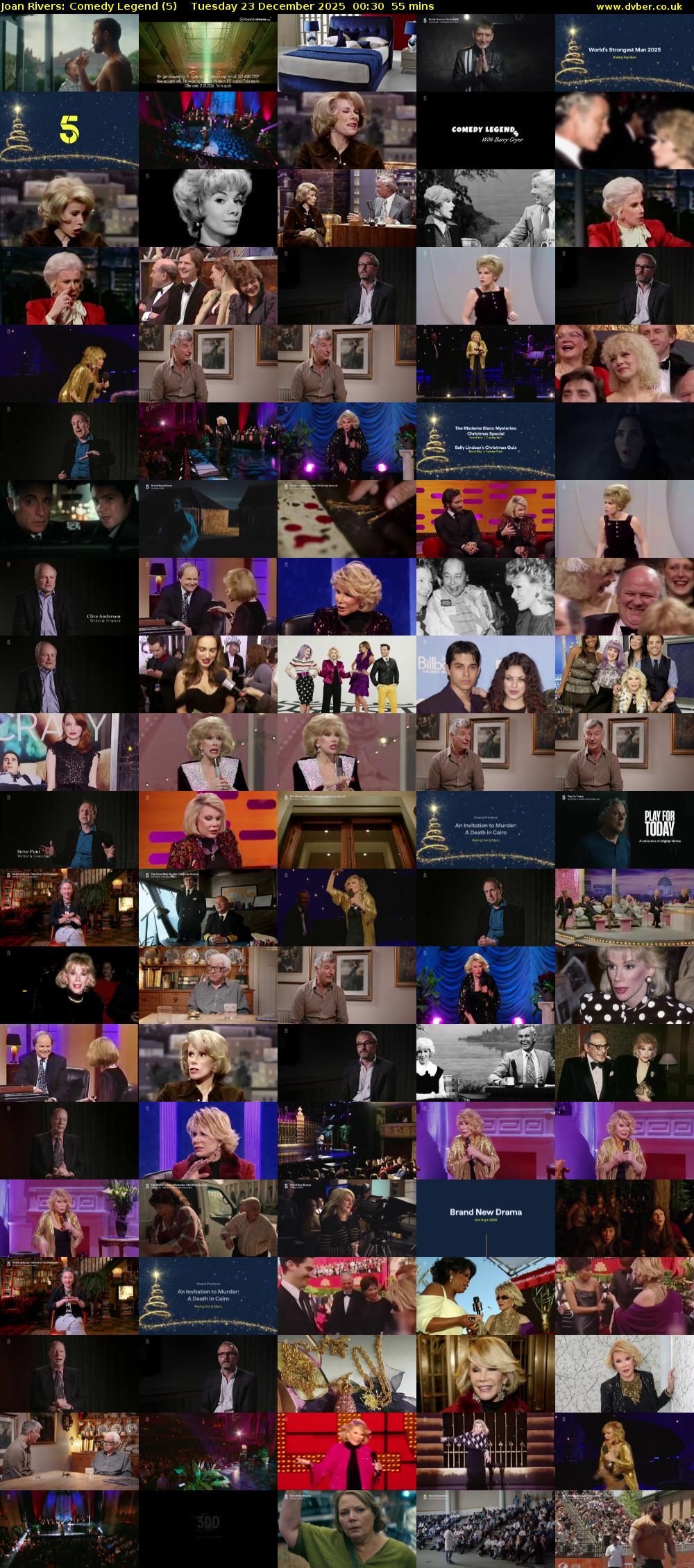Joan Rivers: Comedy Legend (5) Tuesday 23 December 2025 00:30 - 01:25