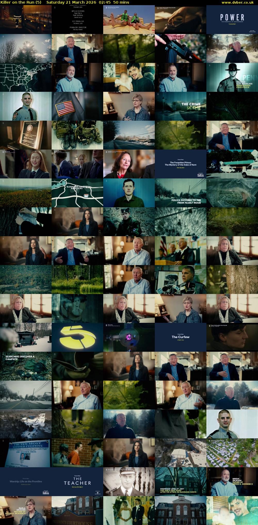 Killer on the Run (5) Saturday 21 March 2026 02:45 - 03:35