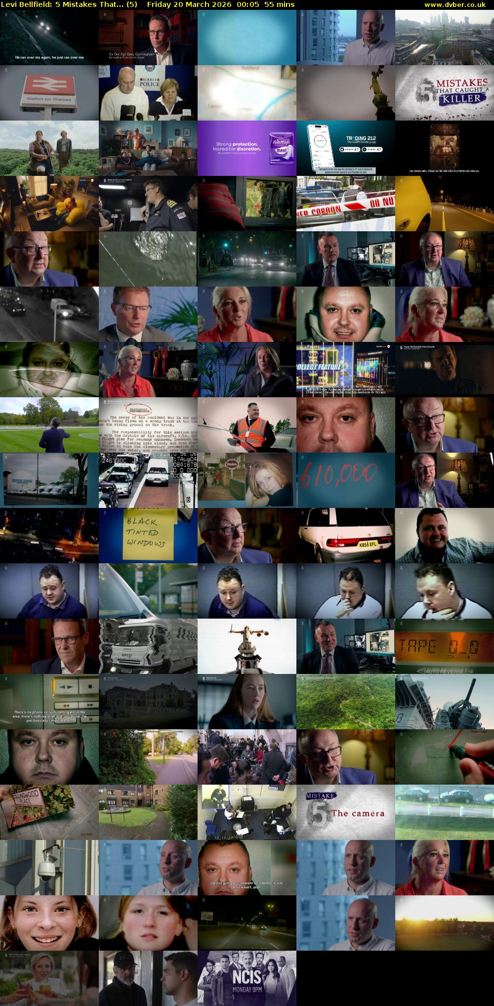 Levi Bellfield: 5 Mistakes That... (5) Friday 20 March 2026 00:05 - 01:00
