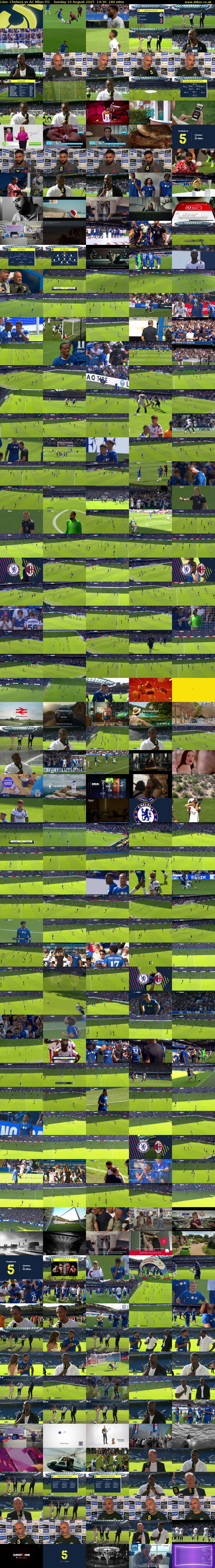Live: Chelsea vs AC Milan (5) Sunday 10 August 2025 14:30 - 17:30