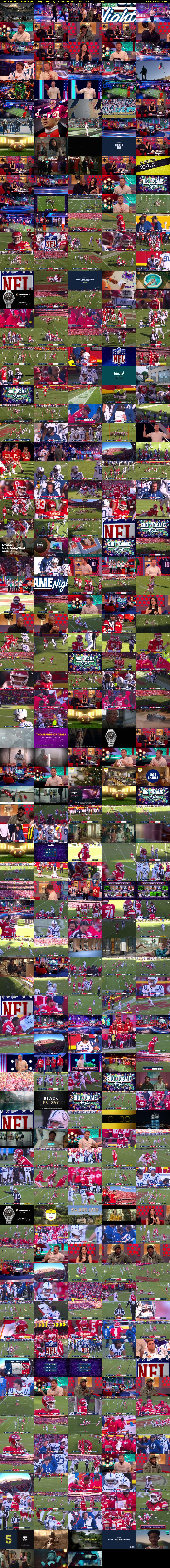 Live: NFL Big Game Night:... (5) Sunday 23 November 2025 17:30 - 21:30
