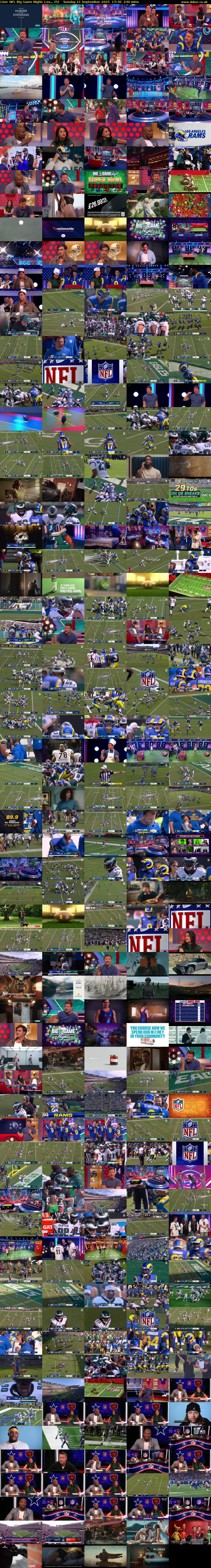 Live: NFL Big Game Night: Los... (5) Sunday 21 September 2025 17:30 - 21:30