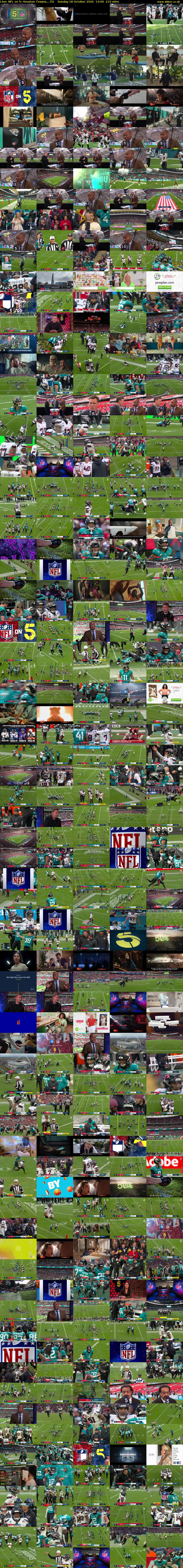 Live: NFL on 5: Houston Texans... (5) Sunday 18 October 2026 14:00 - 17:30