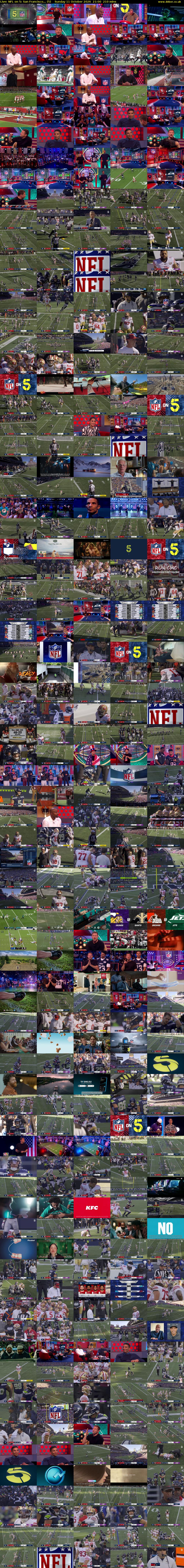 Live: NFL on 5: San Francisco... (5) Sunday 11 October 2026 21:00 - 00:30